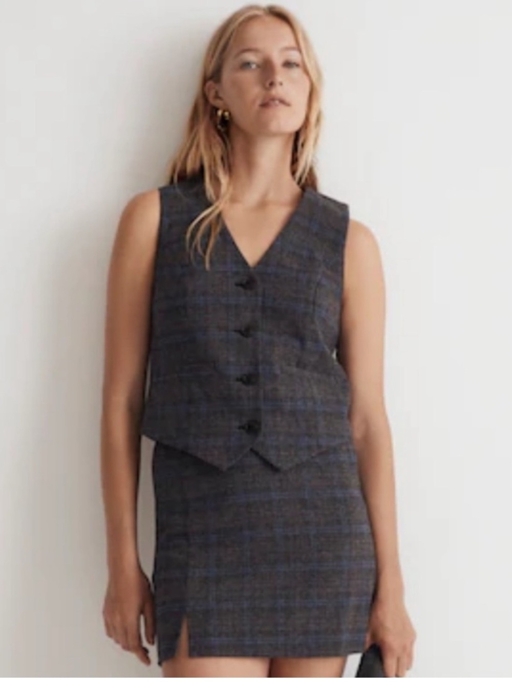 Madewell wool blend suiting vest size 10